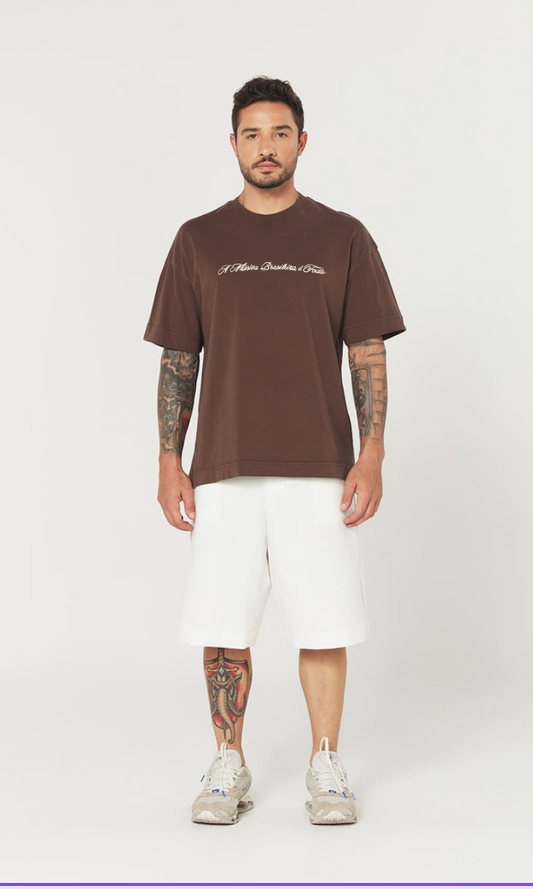 Camiseta Heavy Oversized - Frase + Logo